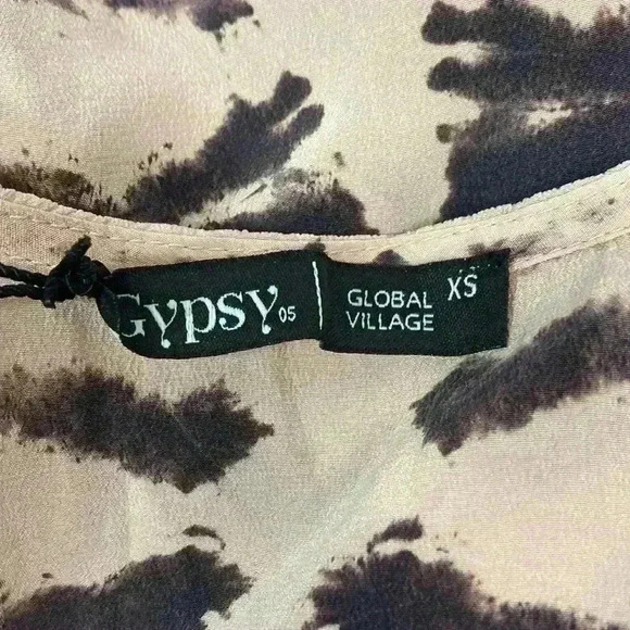 Gypsy 05 100% silk tank top racer back longer in the back size xs - Picture 6 of 7